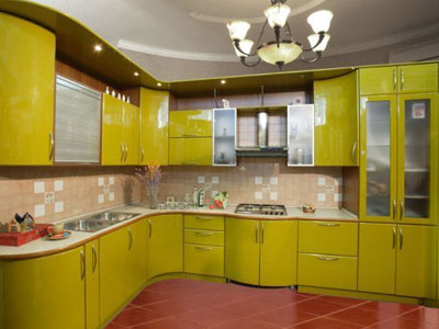 Кухни с крашеными фасадами МДФ